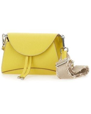 Gianni Chiarini Margot Foldover Top Crossbody Bag - Yellow