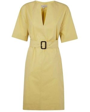 Antonelli Belted Shirt Dress - Yellow