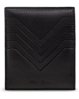 Rick Owens Logo Embossed Card Holder - Black