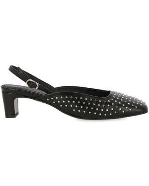 Alohas Lindy Studs Court Shoes - Black