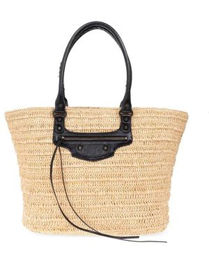かごバッグ BALENCIAGA LE CITY MEDIUM BASKET BAG IN RAFFIA Balenciaga Le City Medium Raffia Basket Bag in Natural | Lyst