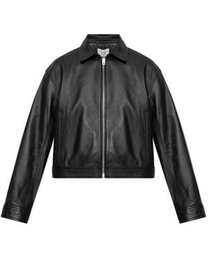 Maison Kitsuné Leather Jacket - Black