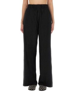 Alexander Wang Logo Embroidered Drawstring Joggers - Black