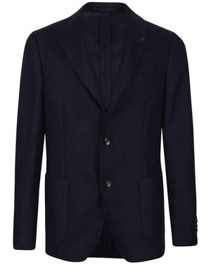 Lardini Single-Breasted Blazer Jacket - Blue