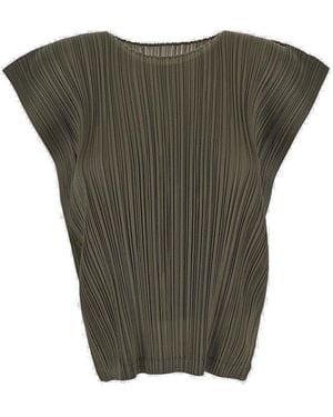 Pleats Please Issey Miyake Pleated Top - Green