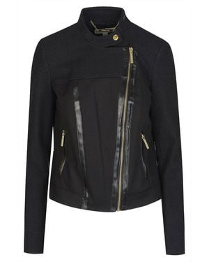 Michael Kors Zipped Panelled Jacket - Black