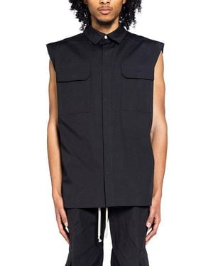 Rick Owens Jumbo Strap Detailed Sleeveless Gilet - Black