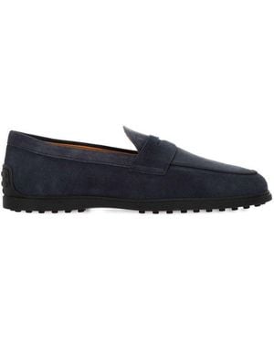 Tod's Round Toe Loafers - Blue