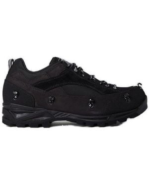 Y. Project Round-Toe Lace-Up Ankle Boots - Black