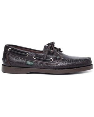 Paraboot Logo Patch Lace-Up Loafers - Brown