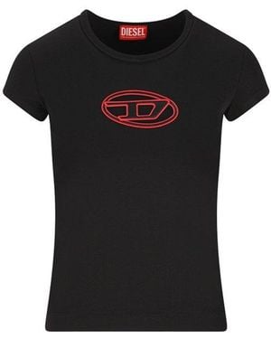 DIESEL T-Angie Cut-Out T-Shirt - Black