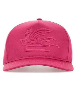 Etro Fuchsia Satin Baseball Cap - Pink