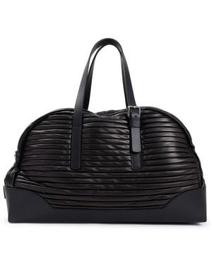 Giorgio Armani Pleated Duffel Bag - Black