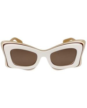 Loewe Butterfly Frame Sunglasses - White