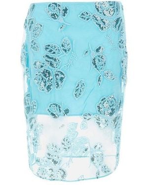 ROTATE BIRGER CHRISTENSEN Sequinned Skirt - Blue