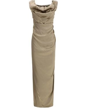 Vivienne Westwood Long Ginnie Pencil Dress - Metallic