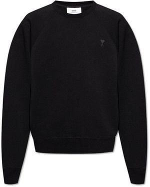 Ami Paris Paris De Coeur Boxy Fit Sweatshirt - Black