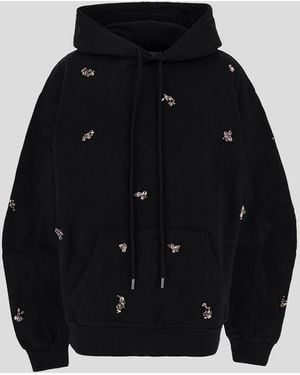 Des Phemmes Embellished Hoodie Sweater - Black