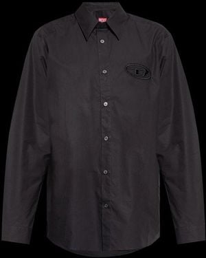 DIESEL S-Simply-Pcal Long-Sleeved Shirt - Black