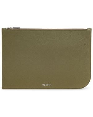 Alexander McQueen Large Sling Zipped Pouch - Green