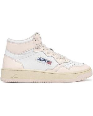 Autry Medalist High-Top Trainers - White