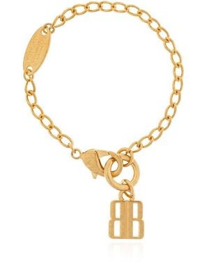 Balenciaga Nano Bb Thin Bracelet - Black