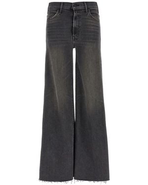 Mother The Hustler Roller Sneak Fray Jeans - Gray