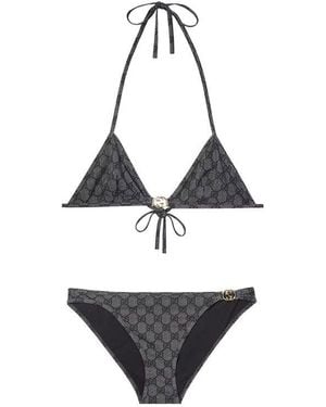 Gucci Printed Gg Stretch Jersey Bikini - White