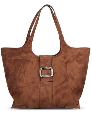 Roger Vivier Logo-Engraved Tote Bag - Brown