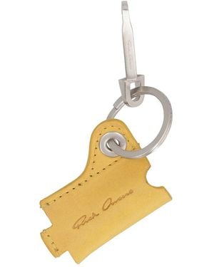 Rick Owens Logo Embossed Lighter Case Keychain - Metallic