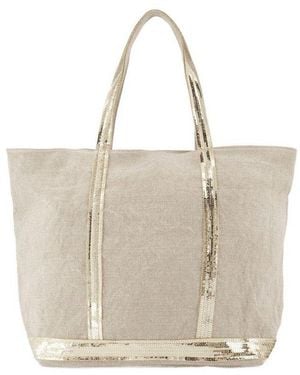 Vanessa Bruno L Zipped Embellished Cabas Tote Bag - Natural