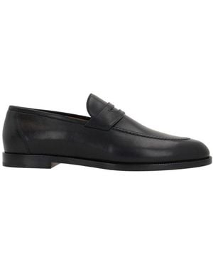 Loro Piana Round Toe Loafers - Black