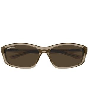 Balenciaga Rectangle-Frame Sunglasses - Grey