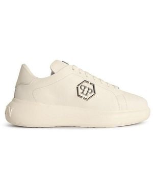 Philipp Plein New Basic Hexagon Low-Top Sneakers - Natural