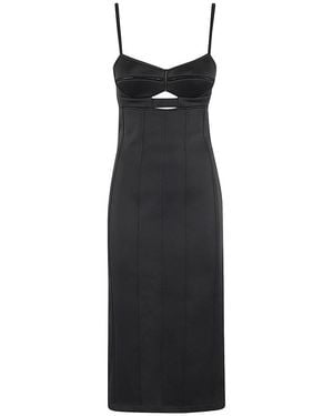 Giovanni bedin Cut-Out Spaghetti Strap Midi Dress - Black