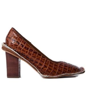 Martine Rose X Clarks Embossed High-Heeled Court Shoes - Brown