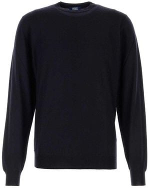 Fedeli Crew Neck Sweater - Blue