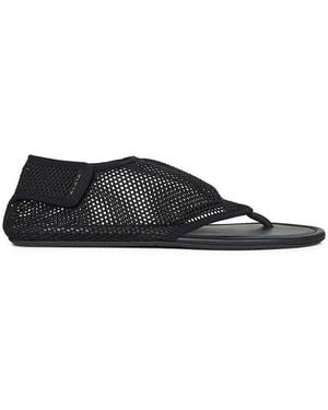Alaïa Fishnet Thong Sandals - Black