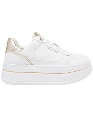 MICHAEL Michael Kors Hayes Platform Lace-Up Trainers - White