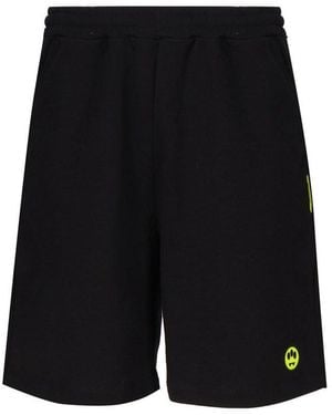 Barrow Face-Appliqué Elasticated Waistband Track Shorts - Black