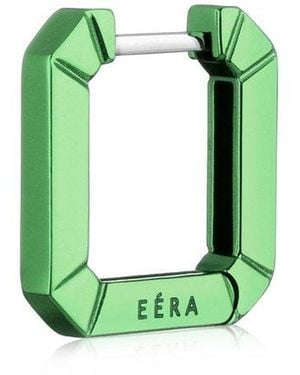 Eera Geometric Hoop Earrings - Green