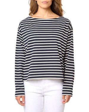 Ralph Lauren Striped Boatneck Top - Blue