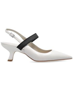 Vic Matié Pointed Toe Slingback Court Shoes - White