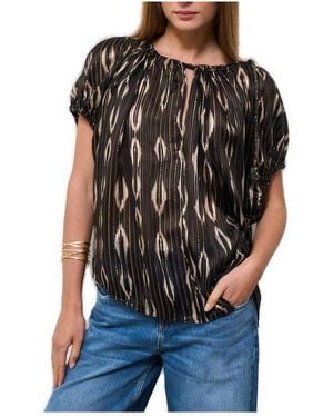 Isabel Marant Short-Sleeved Striped Top - Black
