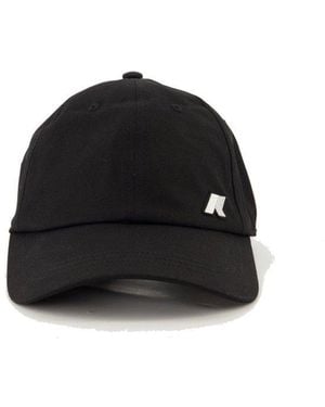 K-Way Logo Patch Curved Peak Cap - Black