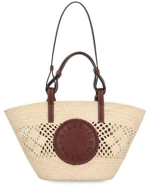 Stella McCartney Logo Crochet Medium Tote Bag - Pink