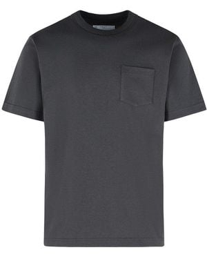 Sacai Cotton T-Shirt - Black