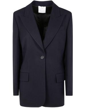 Mantu Single-Breasted Blazer Jacket - Blue