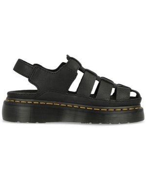 Dr. Martens Wrenlie Grizzly Fisherman Sandals - Black