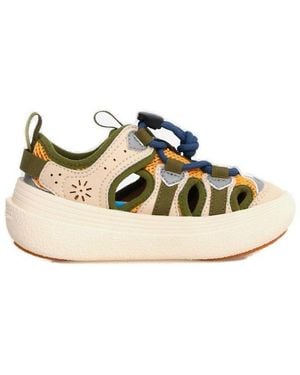 Flower Mountain Chomei Cut-Out Detailed Trainers - Black